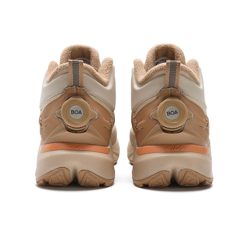 FILA Fleece Mid-Top Outdoor Functional Shoes Women Footwear Brown White A12W441217FAM