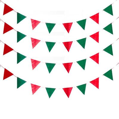 Party Show Weihnachtsfilz-Dreiecksgirlandenmuster, 4 Stück