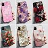 Coque Pour Google Pixel 4a Luxe Mode Papillons Fleurs Silicone Souple Mat Arrière Noir Pour Étui de Téléphone Pixel4a 4G 5G