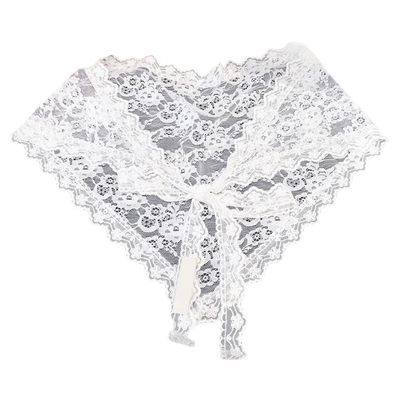 Mädchen Spitzen-Bandana Balletcore Kopftuch Besticktes Bandana Hüfttuch Kopfbedeckung Turban Balletcore Foto-Requisiten