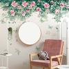 Green Leaf Wall Decals Plant Flower Butterfly DIY Removable Wall Stickers Peel And Stick Art Wallpaper For Living Room