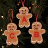 Christmas Gingerbread Man Ornaments: Festive Alphabet Hanging Decorations
