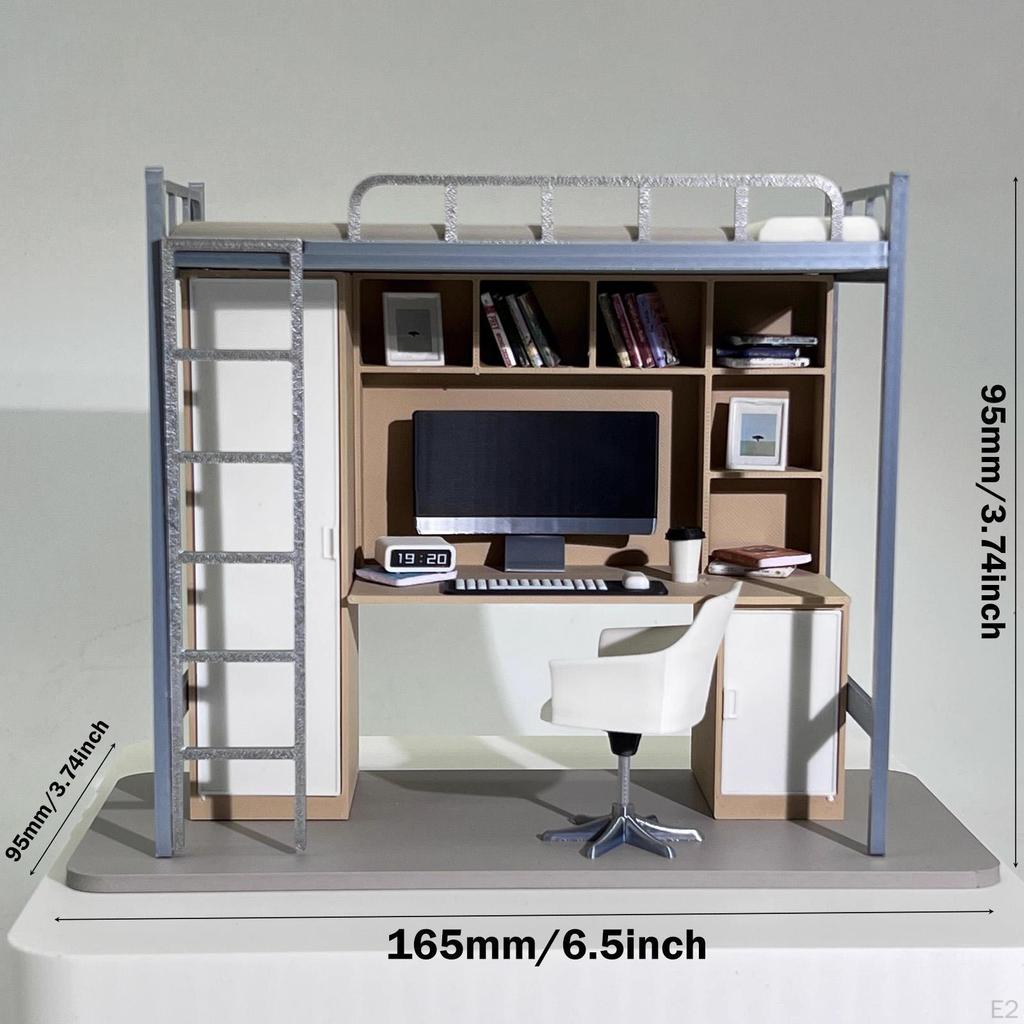 1/12 Dollhouse University Dormitory Scence,Dollhouse Furniture,Doll House Decoration Creative
