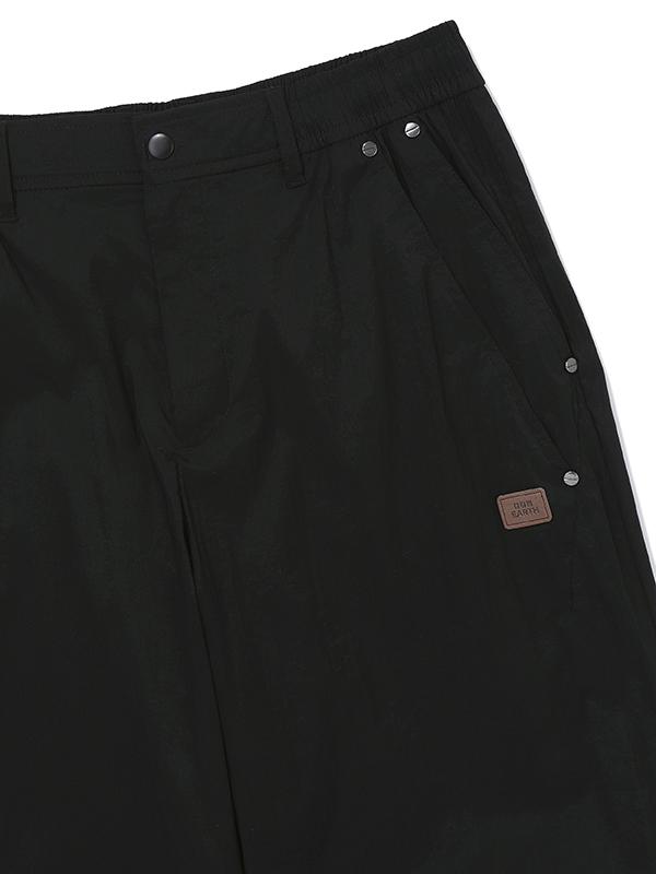 BBC EARTH Double Rivet Parachute Pants_Black
