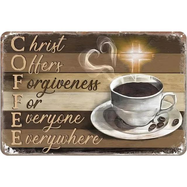 Vintage Drink Coffee Metal Tin Sign  Wall Decoration Plaque for Man Cave Home Cafe Garden Club Bar  Retro Iron Art Poster