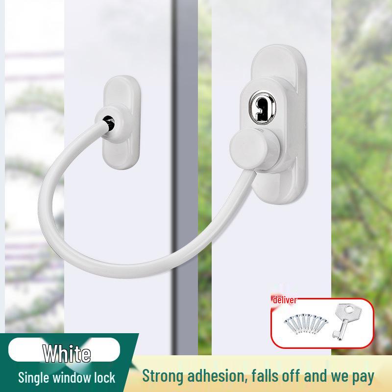 Window and Door Safety Ventilation Lock with Child Fall Protection