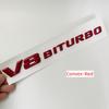 Car 3D Black Logo V8 BITURBO Emblem Car Fender Badge For Mercedes Benz C63 G63 E63 S63 W222 W223 W213 W212 W205 W204 Accessories MU8