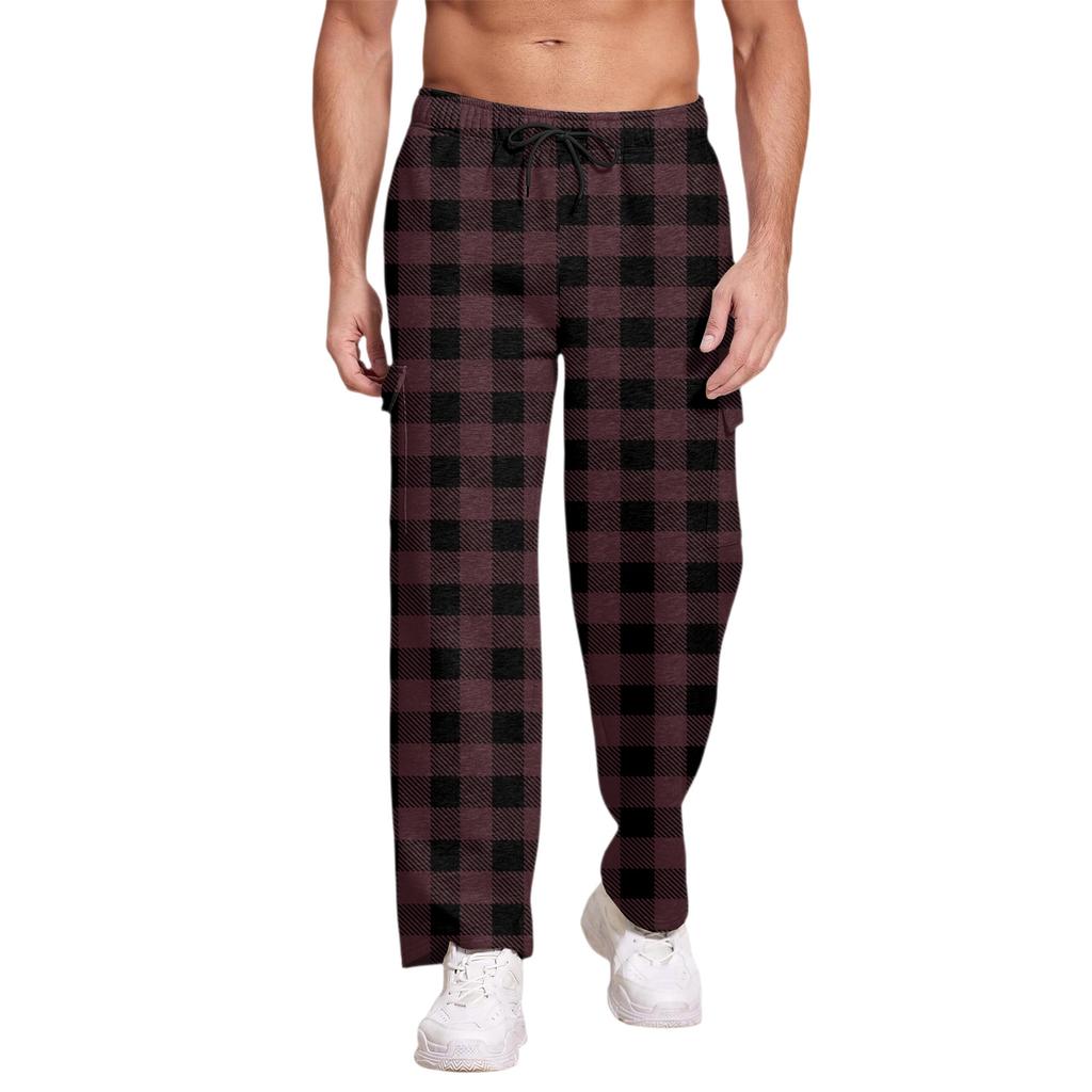 Men's Casual Sports Pants Loose Leggings Long Panel Fitness Running Training Pants