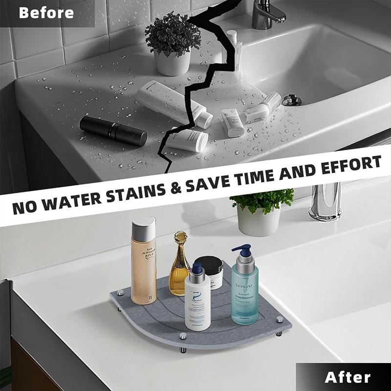 Diatomite Instant Drying Tray for Bathroom Kitchen Counter Drying Rack Sink Organizer Faucet Drying Mat Sponge Soap Holder Trays