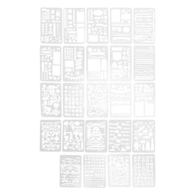 24Pcs Hollow Painting Templates PET Copy Drawing Stencils Boards for DIY Crafts Making