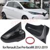 For Renault Zoe Pre-facelift 2012-2016 2017 2018  Bright Black Pattern Sticker On Side Mirror Covers Cap Horn Shape