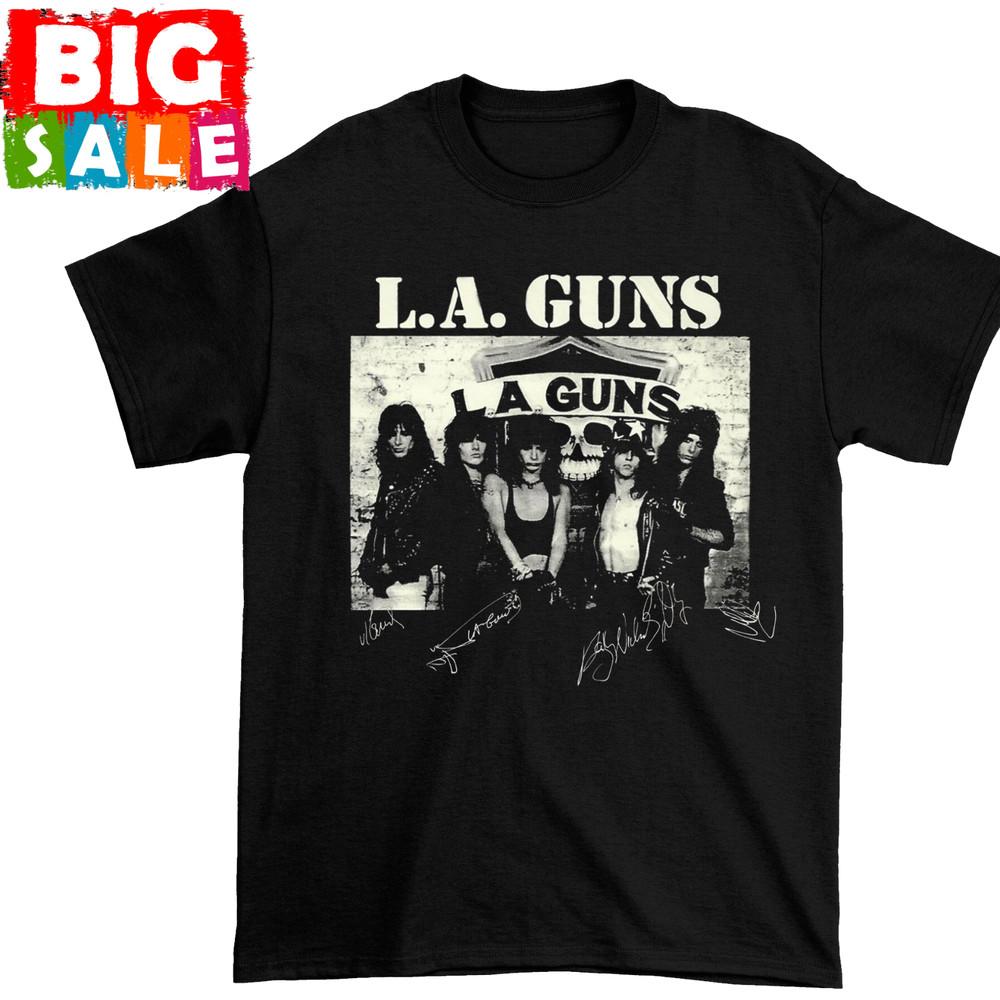 Rare LA Guns band member Signature Black Unisex S5XL shirt Unisex T-Shirt L