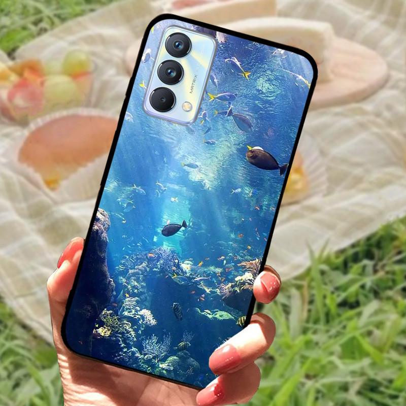 Für Realme GT Master Edition Hülle Marmor bemaltes Cover Weiches Silikon Stoßfeste Handyhülle Für Realme GT Master Hülle Bumper