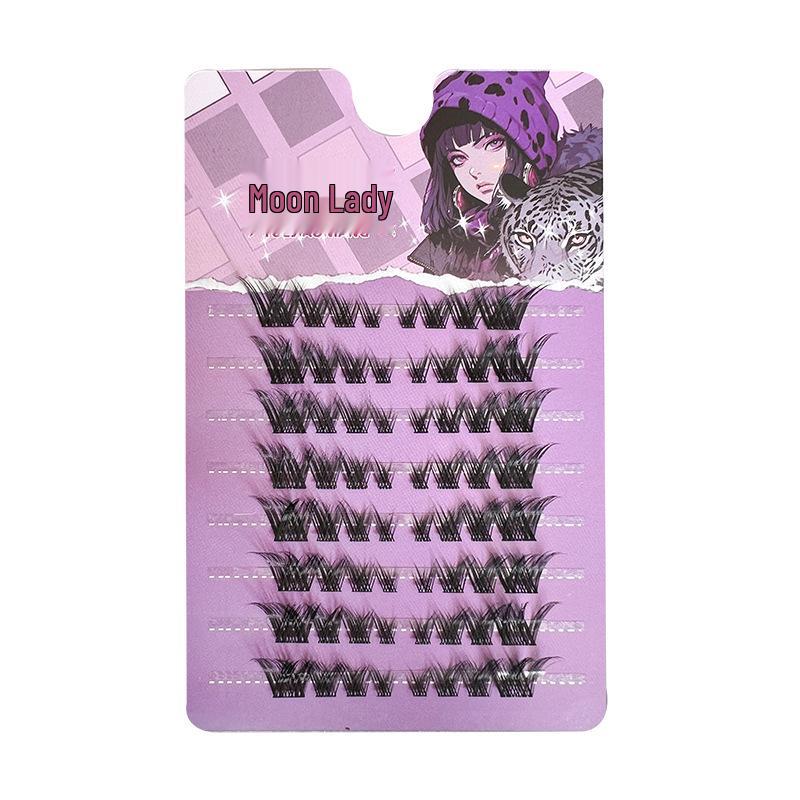 

Yue Jiao Niang Серия «Лисичка» Натуральный стиль Мультяшные кукольные накладные ресницы - Пучковый сегментированный дизайн.