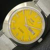 AUTOMATIC VINTAGE HMT KAJAL INDIAN 6501 MENS YELLOW COLOR DIAL WATCH A703277-1 R213a-a703277