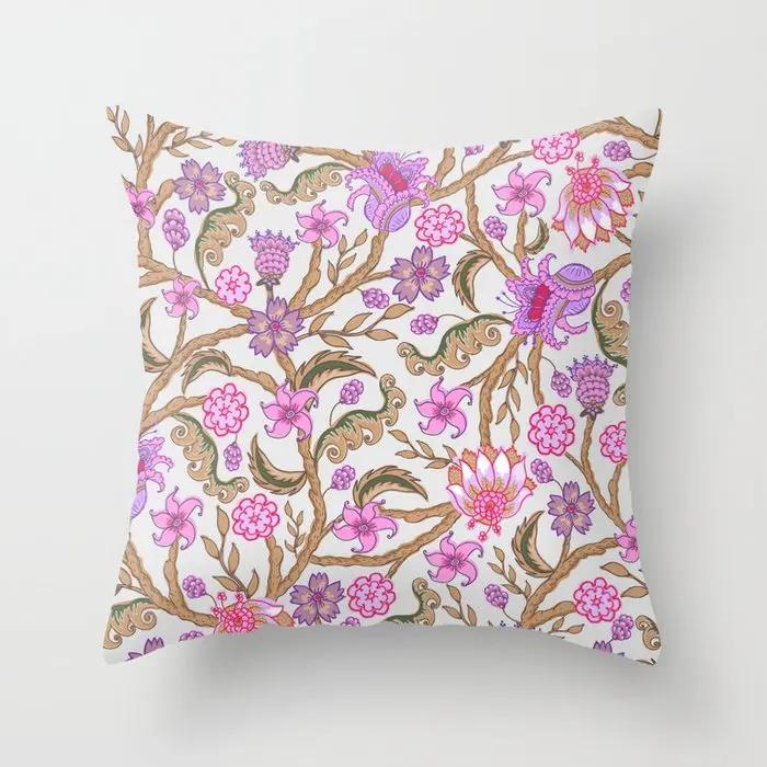 Vintage Flower Printed Pattern Cushion Cover for Home Living Room Sofa Bedroom Car Decoration Pillow Case