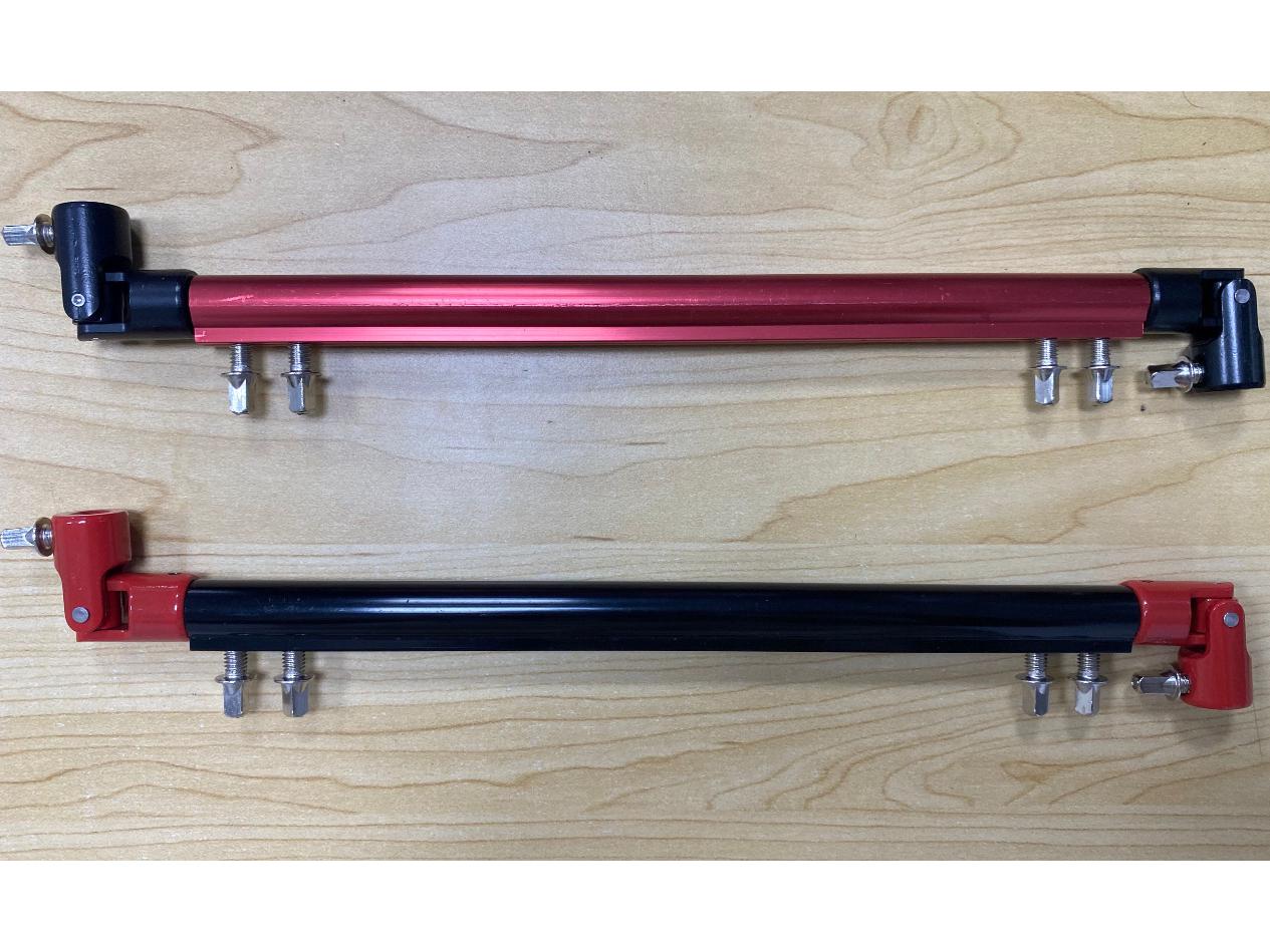 Double Pedal Linkage Connector for Kick Drums Red (Round Rod) Silver Head