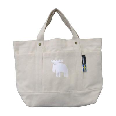 FARG & FORM Stylish Canvas Tote Bag, Natural, Medium, by Moz Nordic Brand FARG & FORM