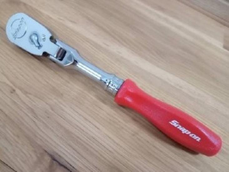 

Snap-on Tools USA 3/8 Drive RED HARD Grip Flex Ratchet FHFD80A NEW