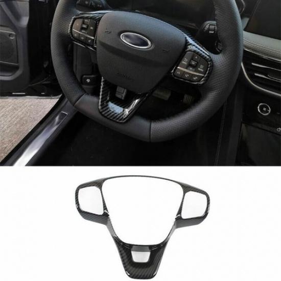 Fit For Ford Escape Kuga 2020-2021 Carbon Fiber Steering Wheel Strip Cover Trim