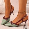 Fashion Ladies Shoes 2025 Fashion Buckle Strap Women's High Heels New Butterfly-knot Plus Size Best Seller Elegant Closed Toe Sandals