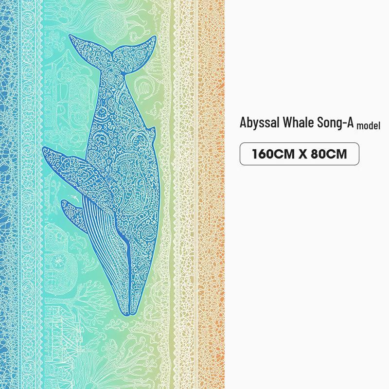 Yuzhan Quick-Dry Fitness & Sports Towel, Whale Song Design