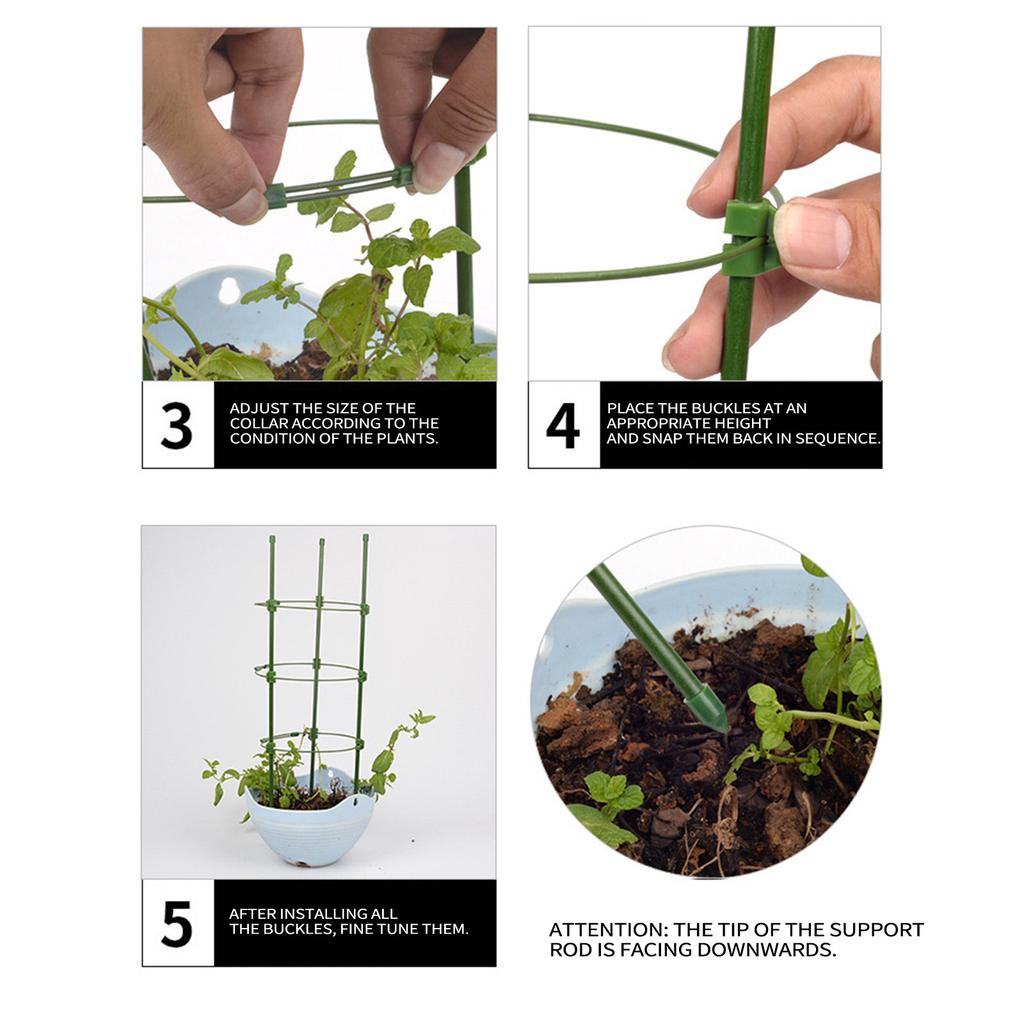 Plant Support Cage Resistant Garden Plant Support Ring Plant Stake Plant Support Tomato Cage, 45 Cm Plant Lattice Frame Kit