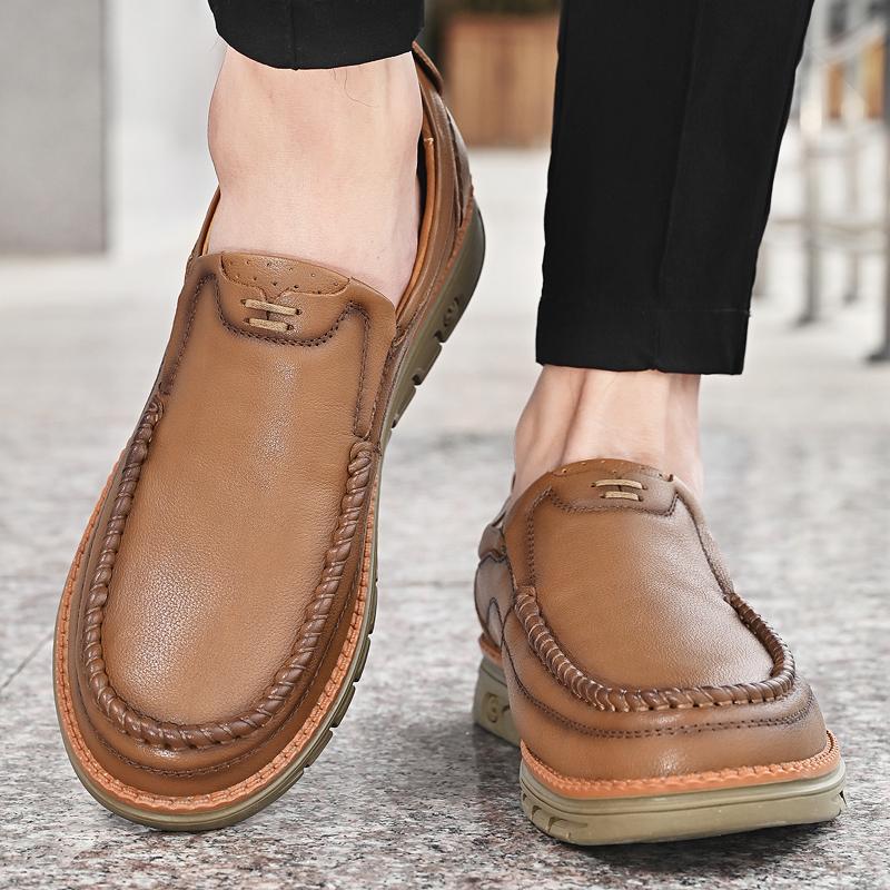 Mode Neue Herrenschuhe Hohe Qualität Lässige Herren Slipper Echtes Leder Slip-on Business Herrenschuhe Designer Original Adulto Hochzeitsschuhe