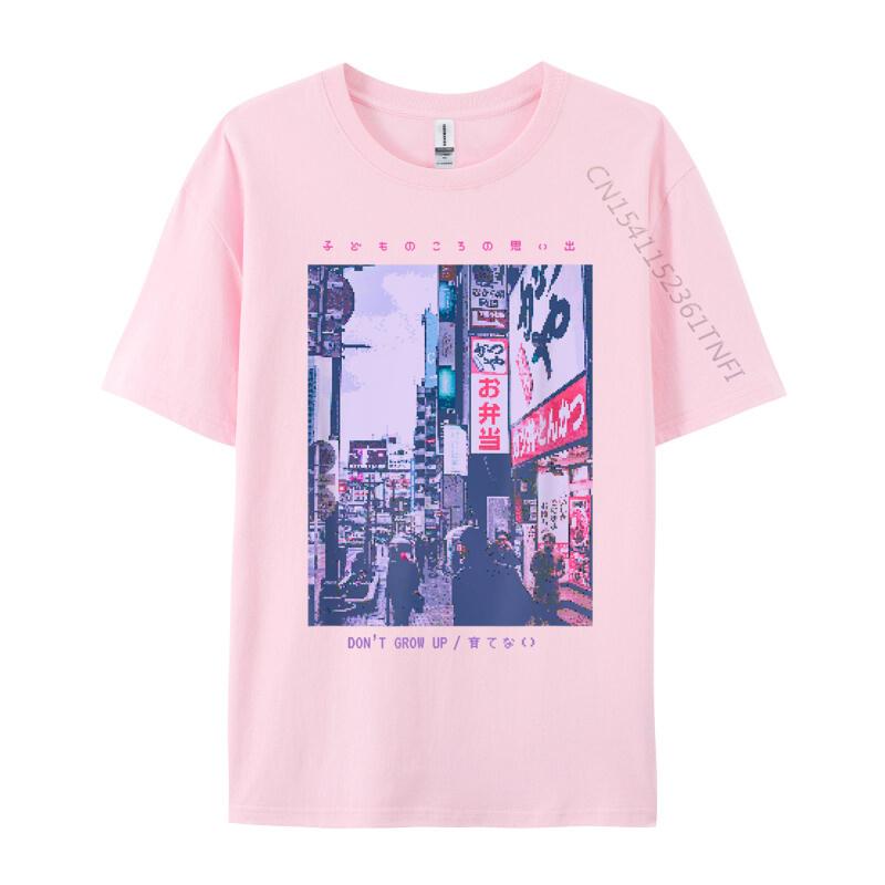 Japanese Retro Vibes Aesthetic Tokyo Fashion Tops Shirts Autumn Camisa Premium Cotton Unisex Tshirt Slim Fit
