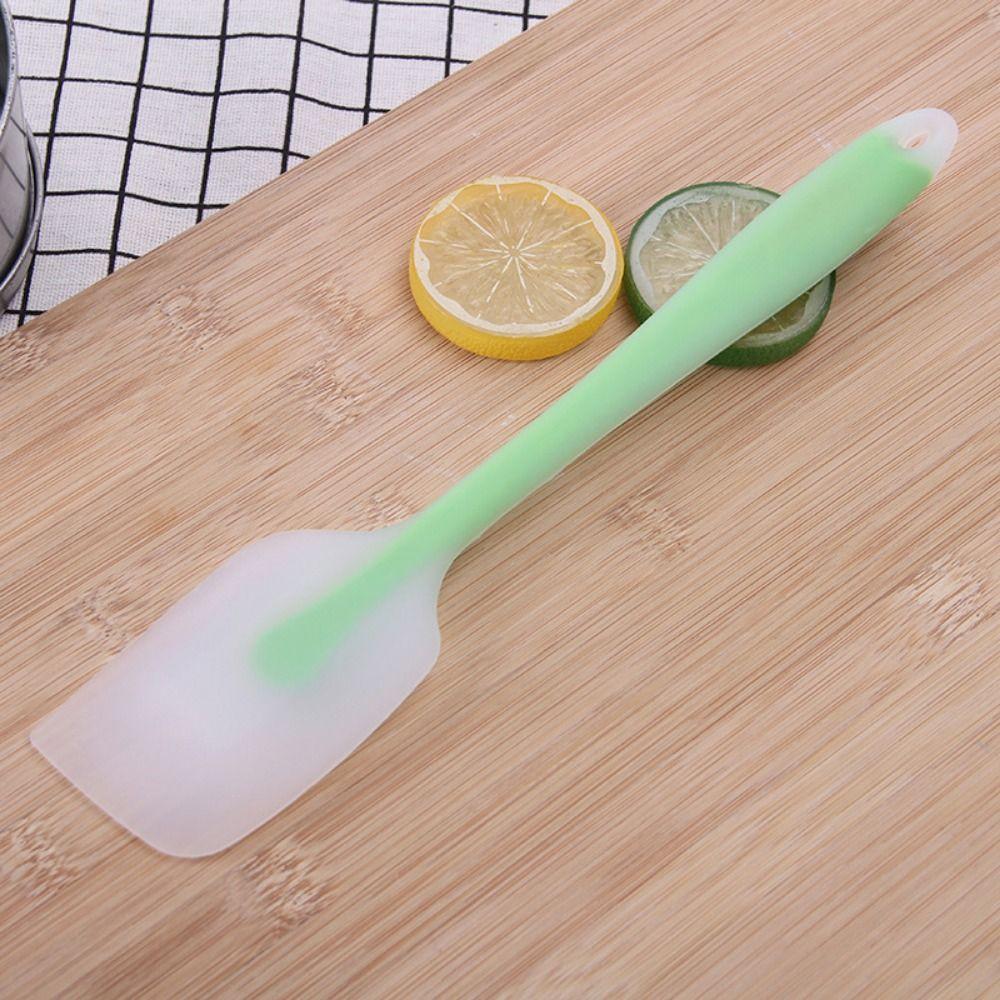 Long Handle Baking Spatula Translucent Cake Spatula Silicone Cream Spatula  Baking Stir Tools