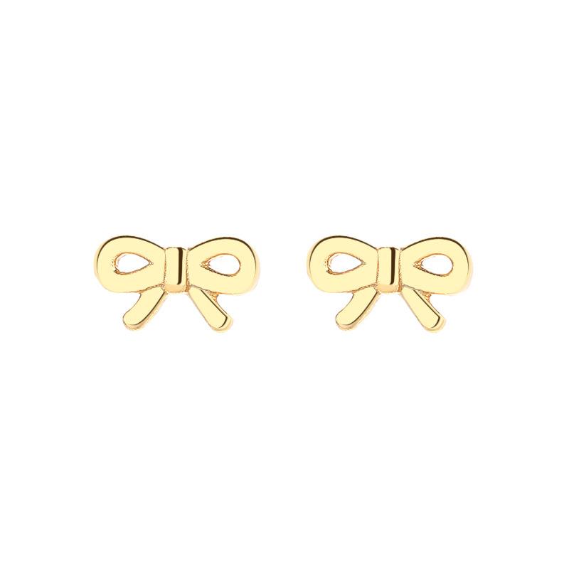 Bow Stud Earrings For Girls, Sweet And Gentle Earbone Studs, Ear Hole Earrings, Exquisite Mini Tremella Decoration