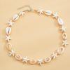 European and American Simple and Stylish Beach-Style Starfish and Shell Woven Necklace Hawaiian-Style Shell Bracelet Necklace