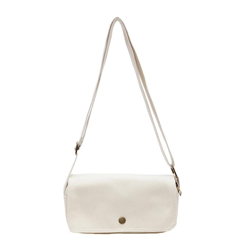 Módní plátěná crossbody malá čtvercová taška 2025 ležérní taška přes rameno dámská jednoduchá jednobarevná podpažní taška přeshraniční