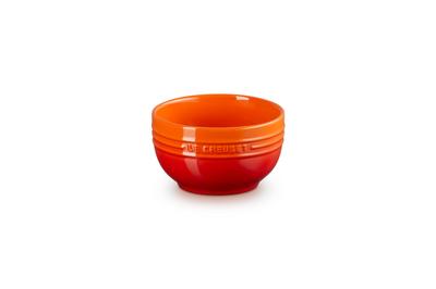 Le Creuset Bowl, Deep Plate, 500ml, Orange, Heat and Cold Resistant, Microwave, Oven, and Dishwasher Safe [Official Japanese Product]