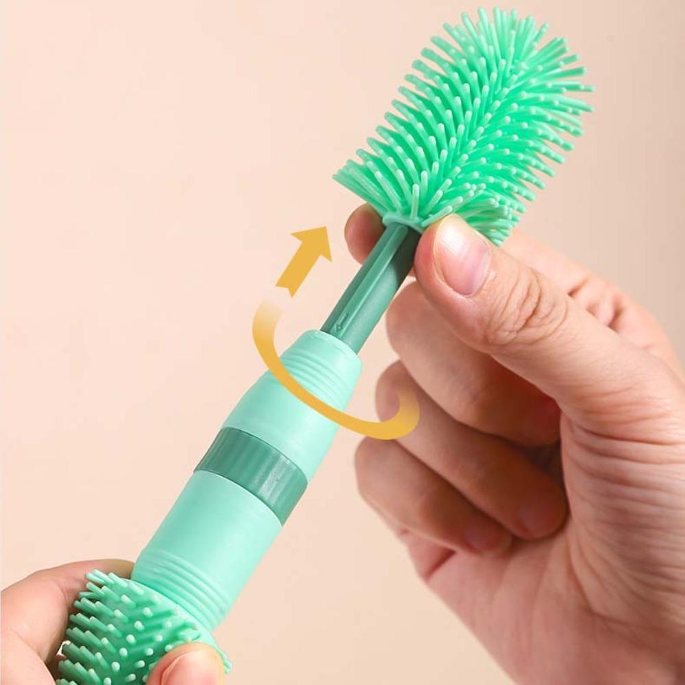 ABS Bottle Cleaning Brush Set TPR Bottle Brush Pacifier Straw Scrubber Nylon Travelbottle Glass Cup Washing Tool Bowl