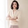 2025 Women's V-neck Long-Sleeved Stylish Sweater Top for Autumn/Winter