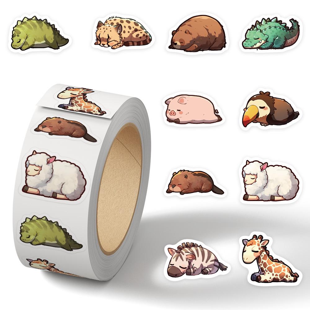 Cartoon Festival Gift Stickers - 500/Roll for Journals and Sealing