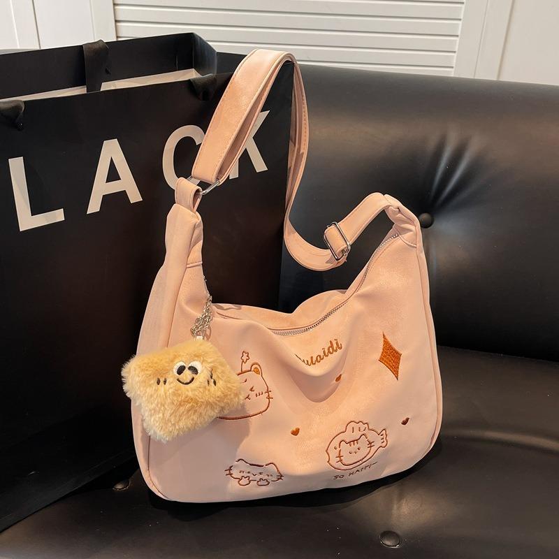Cartoon Simple Large-capacity Bag, High-end Women's Bag, Fashionable and Cute Messenger Bag, Commuter Versatile Dumpling Bag