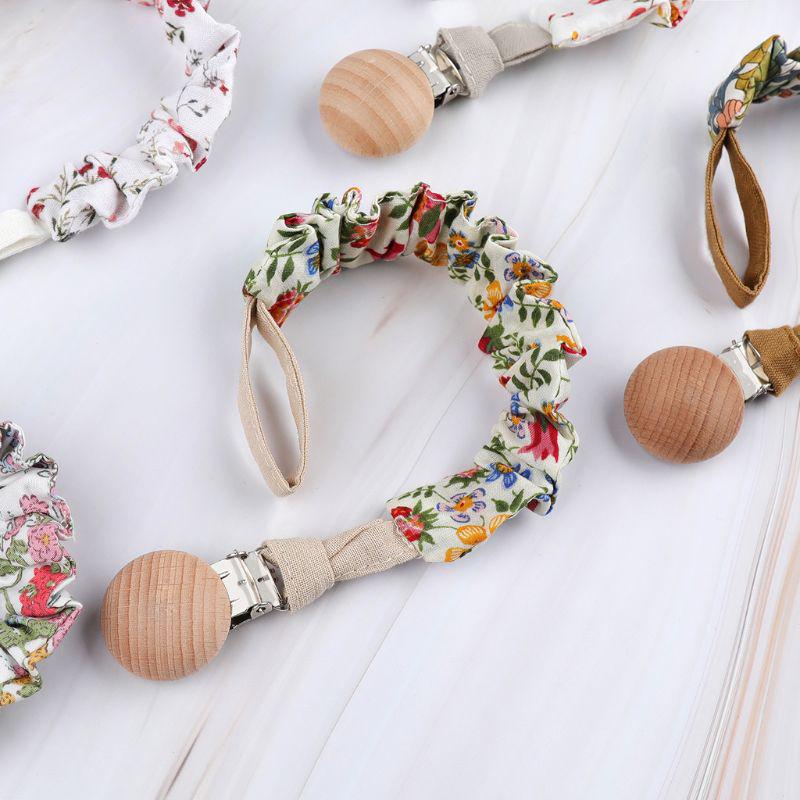 Baby Infant Cotton Pacifier Clip for Newborn Teething Soother Chew Dummy Chains