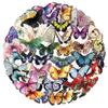 50 Transparent and Elegant Butterfly Sticker Packs, Waterproof Transparent PET Manual Material Decorative Guitar Notebook
