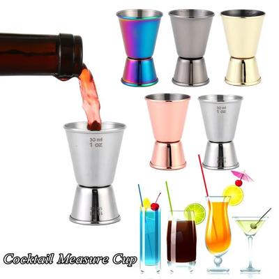 New 304 Stainless Steel Measure Jigger 1/2-1oz Japanese-Style Cocktail Mug Dual Shot Cocktail Shaker Bar