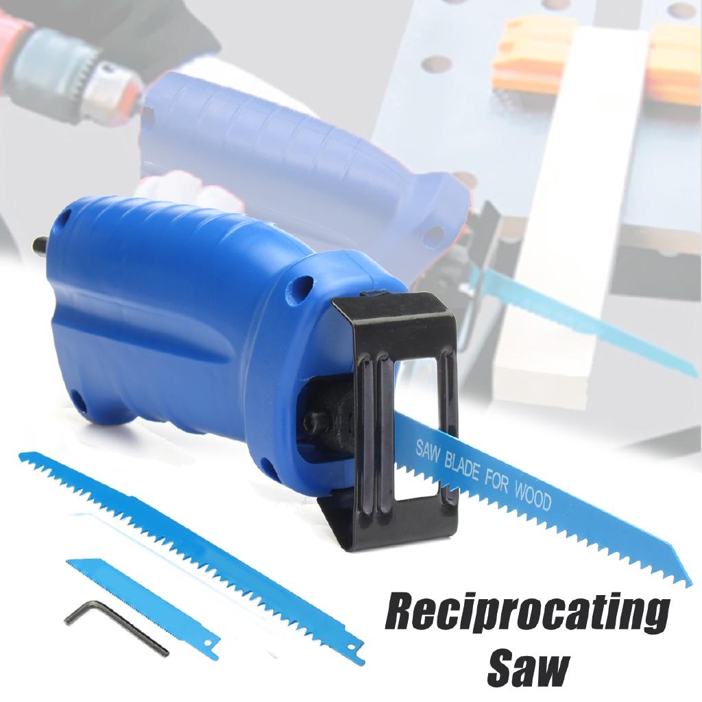 1Pcs Reciprocating Saw Attachment Convert Adapter For Cordless Electric Power Drill Wood Metal Cutting Trimming Tool