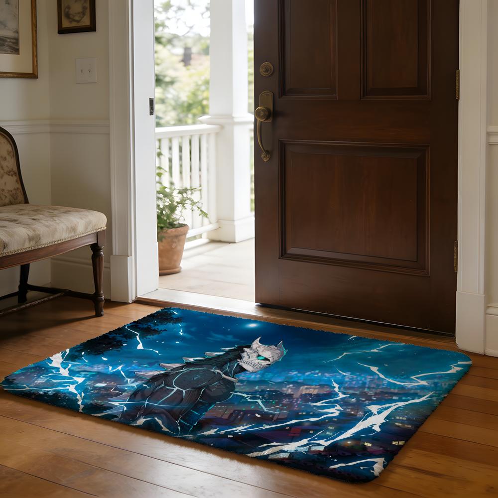 Hot Anime KKaiju Hachigou Floor Mat Soft Flannel Absorbent Mat Non-Slip Rug Home Bedroom Bathroom