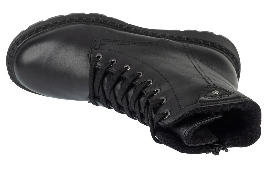 RIEKER Kotníkové boty, Dámské černé šněrovací boty