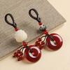 Crystal Clear  Chalcedony Keychain Good Moral  Keyring  Car Pendant
