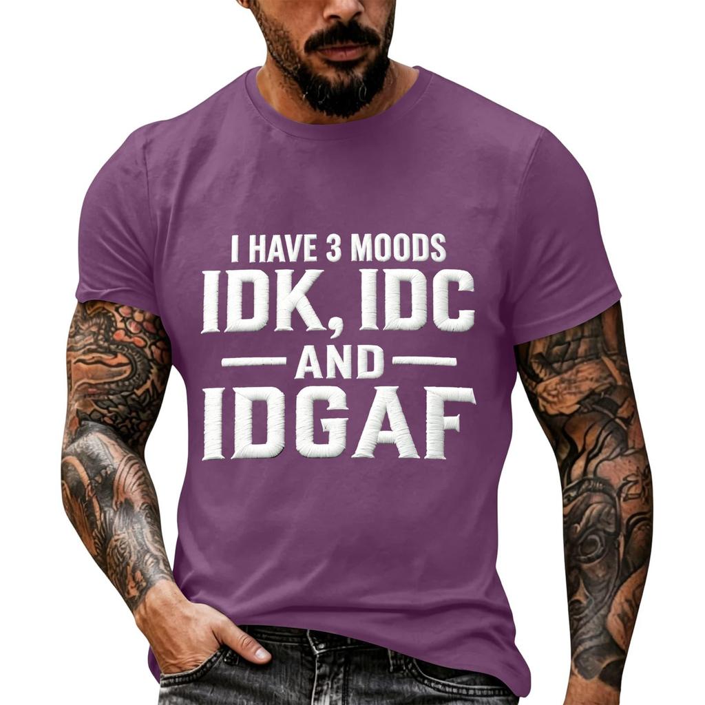 Unisex Funny Casual Neck Short Sleeve T-Shirt
