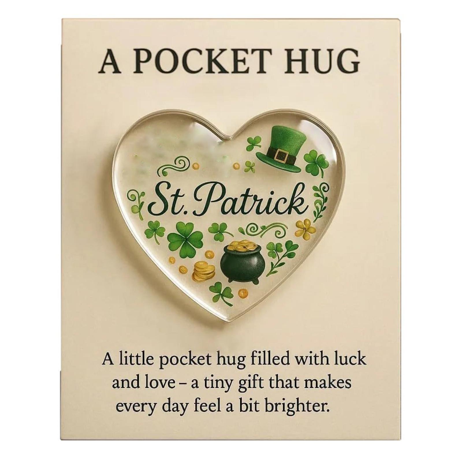

St. Patrick s Day Pocket Hug Card A Sweet Reminder Of Love, An Inspiring Gift For Your Relationships, One Size