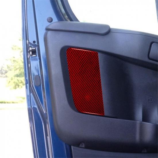 Red Carbon Fiber Interior Door Up Panel Cover Trim For RAM ProMaster/Fiat Ducato