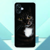 Lovely Kitten Anime Phone Case For Samsung Galaxy A07 4G Painted TPU Black Back Cover A 07 Soft Silicone Protective Fundas