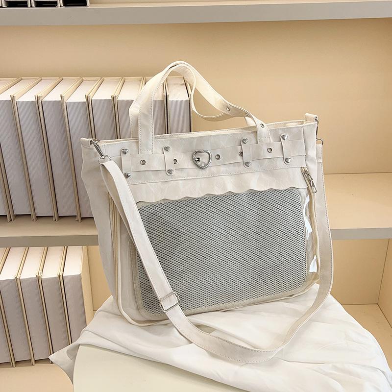 Pain bag casual women's bag original large-capacity handbag Japanese girl manga student versatile transparent bar bag